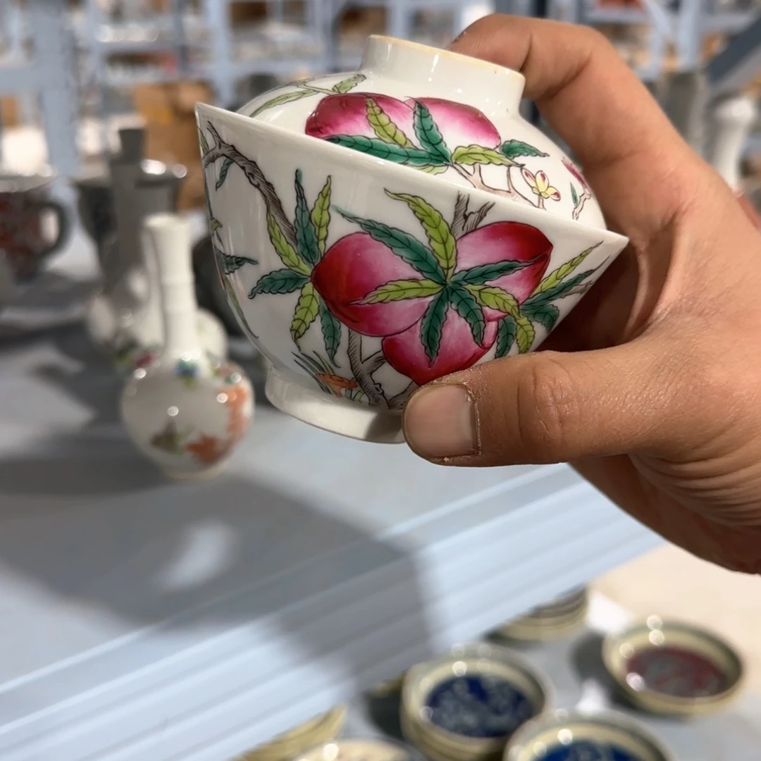 瓷片摆件手绘瓷器全部处理