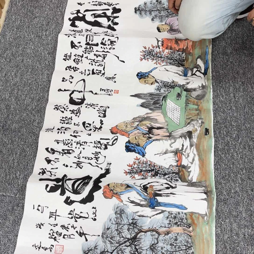 国画纯手工制作的一
