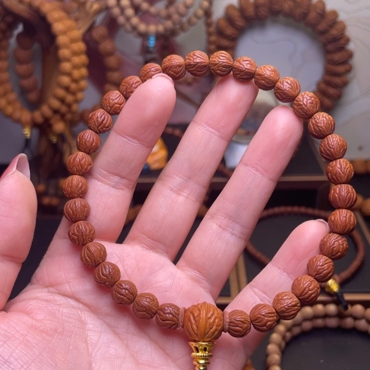 夕***逅吊坠桃核龙文桃核