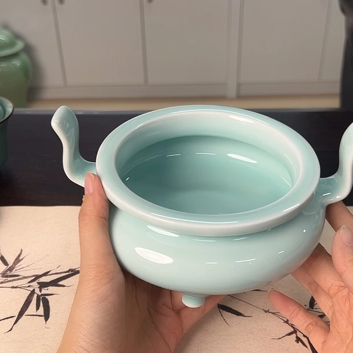 龙泉云间青瓷小米茶器
