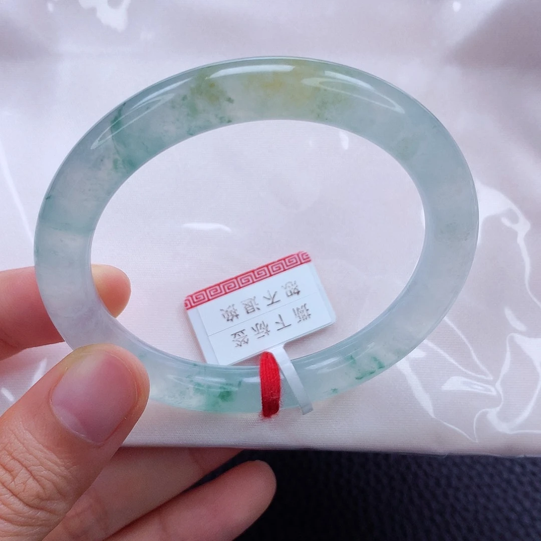 未镶嵌手镯翡翠50.8 荧光闪闪  唯美烂漫
