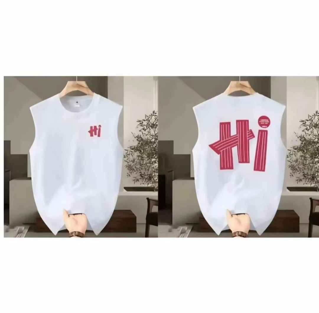 【无袖HI】夏季爆款潮流设计感圆领无袖百搭休闲运动时尚百搭