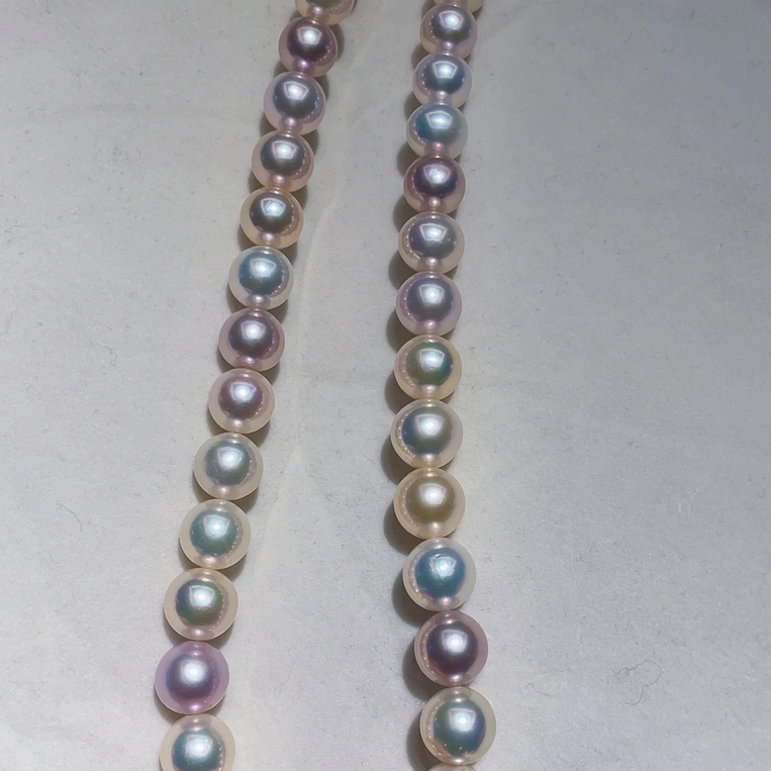 星***。颈饰淡水珍珠银S925镶嵌