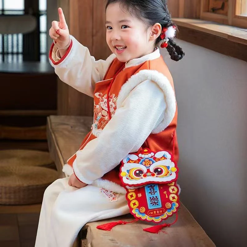 2025蛇年新年红包春节创意压岁钱包袋新款喜庆结婚毛毡红包批发