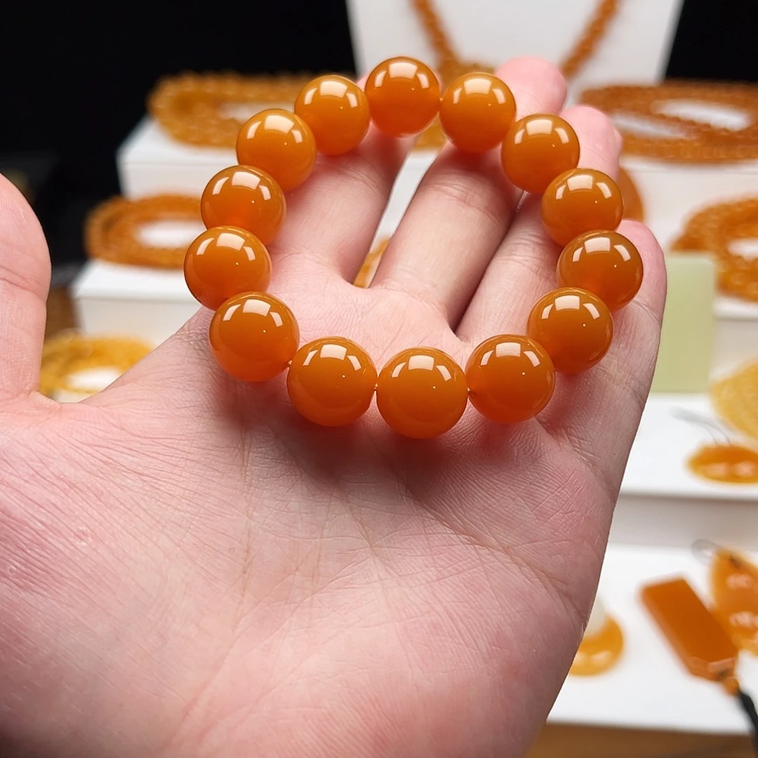 石英质玉（缅黄）未镶嵌手串