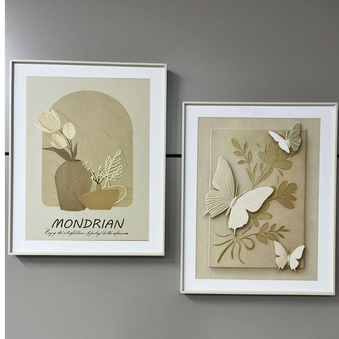 223奶油风轻奢北欧风餐厅客厅卧室墙面床头挂画装饰画