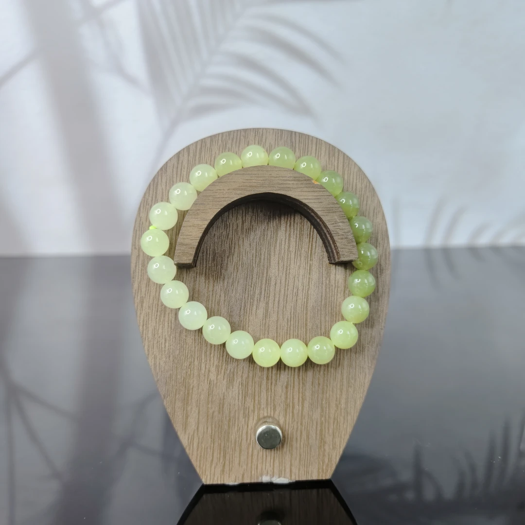 N和田玉渐变圆珠手串（卡8）4533