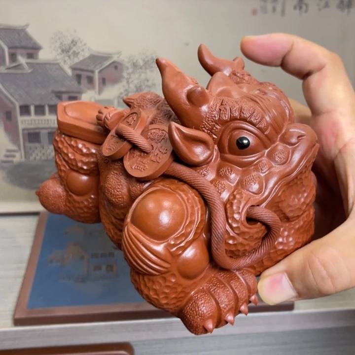 茶宠紫砂大龙金蟾