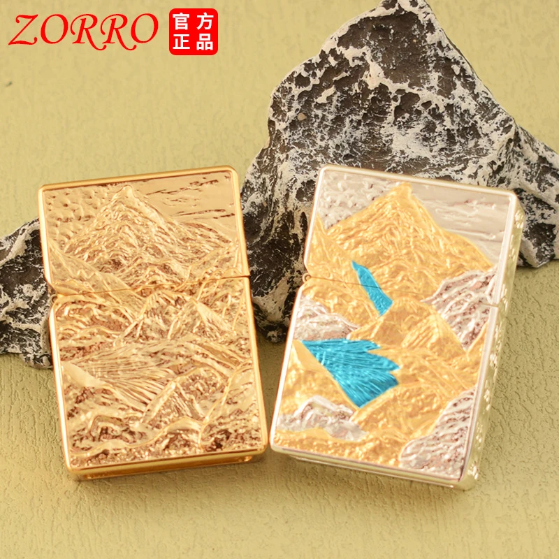 佐罗新款金山银山立体浮雕工艺品抖音火机打火机煤油款