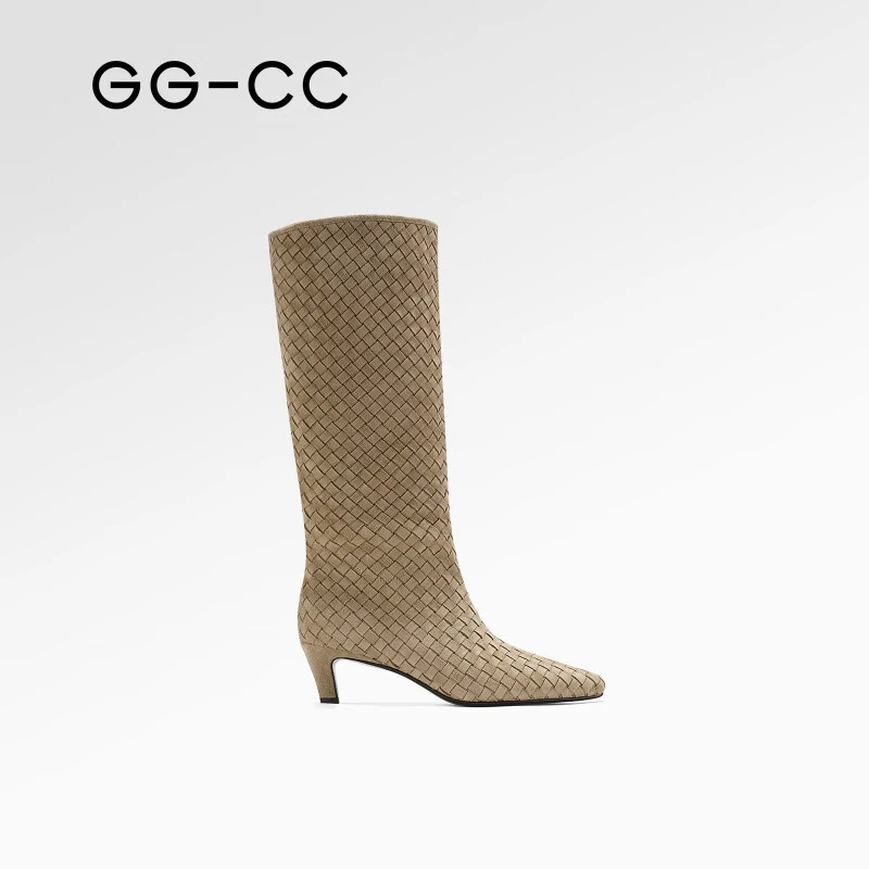 GG-CC【雅典女神】冬季新款法式优雅时装靴细跟高筒靴女靴子5344