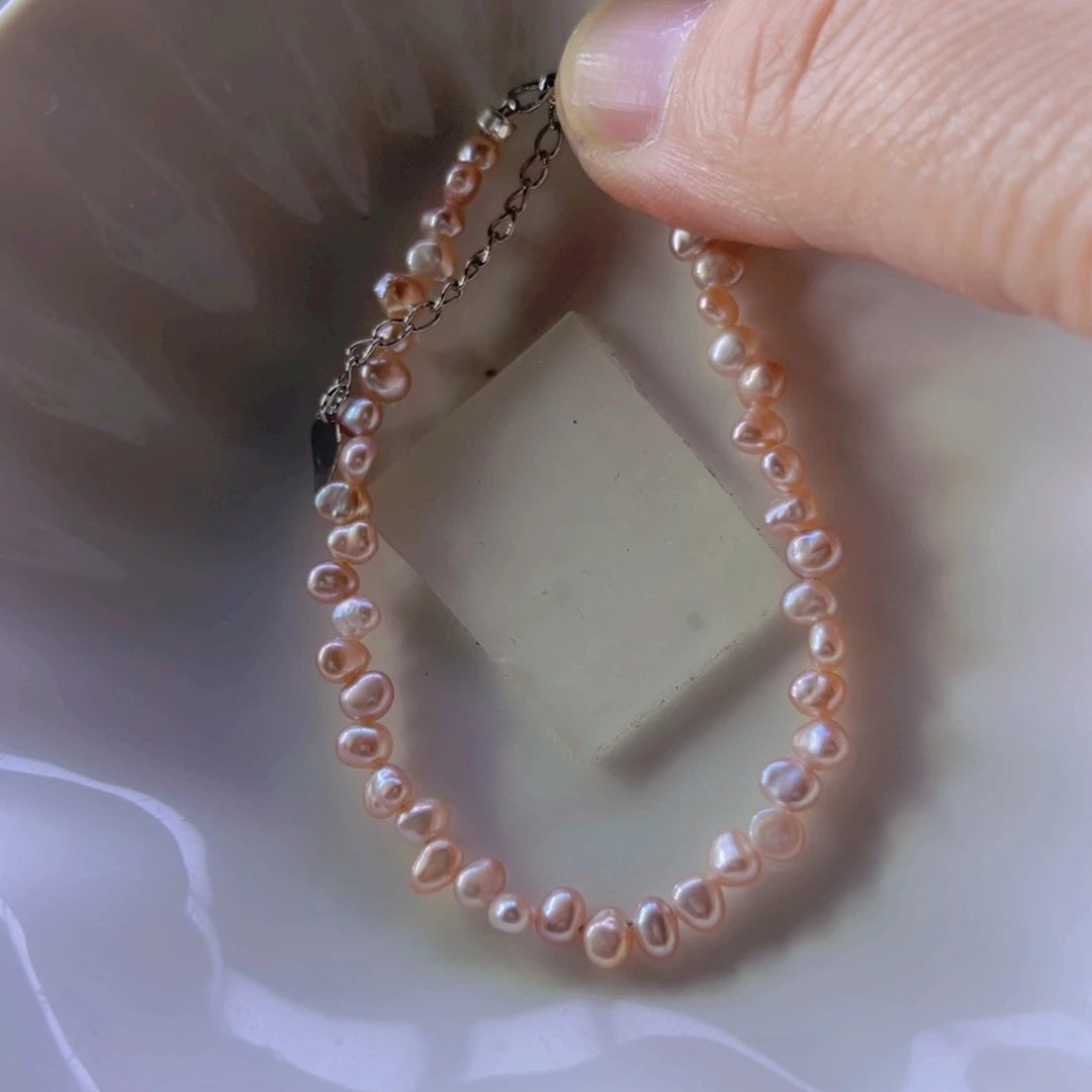 淡水珍珠手绳合金