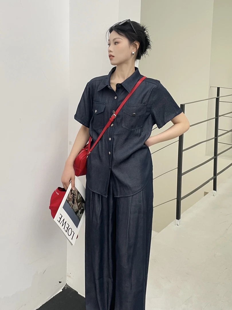 Zdenka 高级简约软牛仔套装