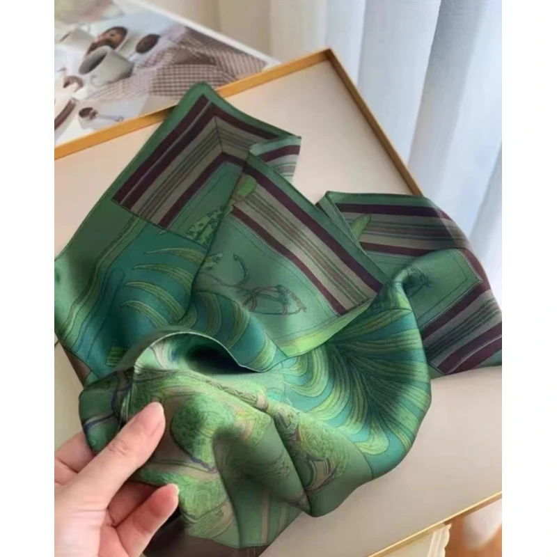 （043）高档丝巾围巾女士披肩新款素雅百搭防晒优雅气质