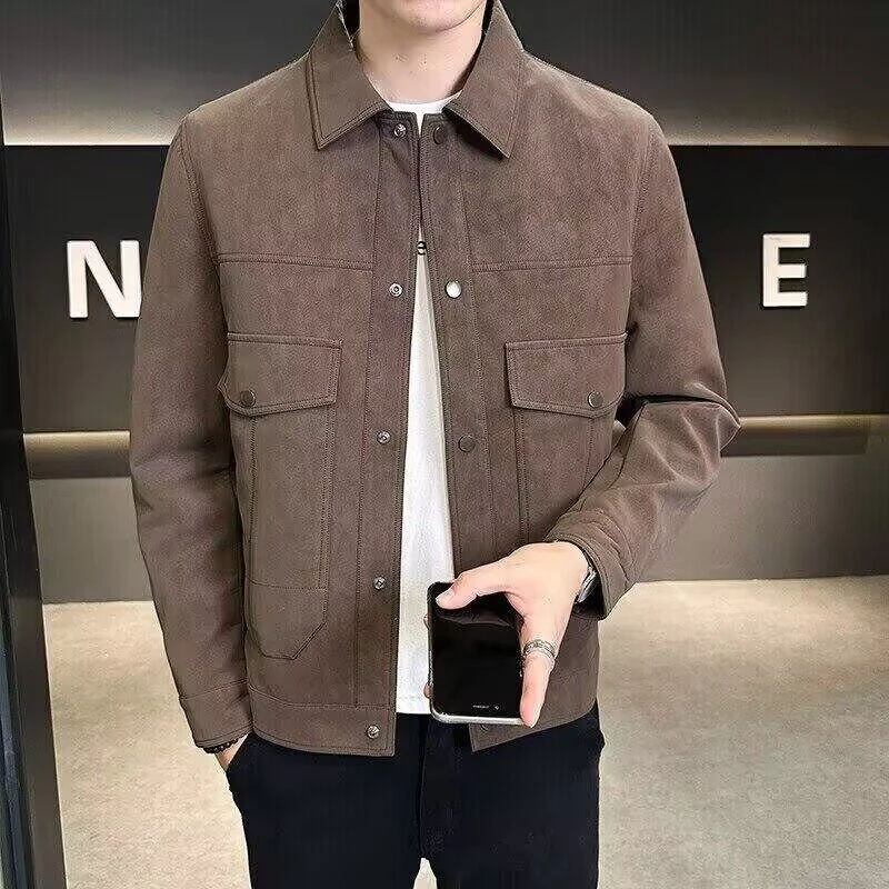 TUCANO啄木鳥/长袖翻领夹克奢绒翻领外套短款帅气上衣外套休闲