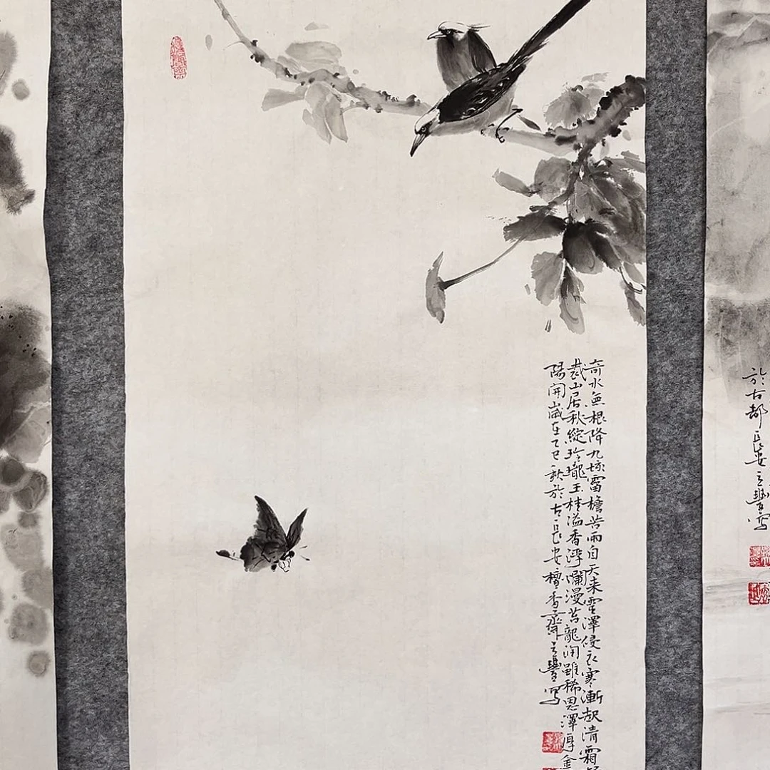 国画花鸟画作品写意