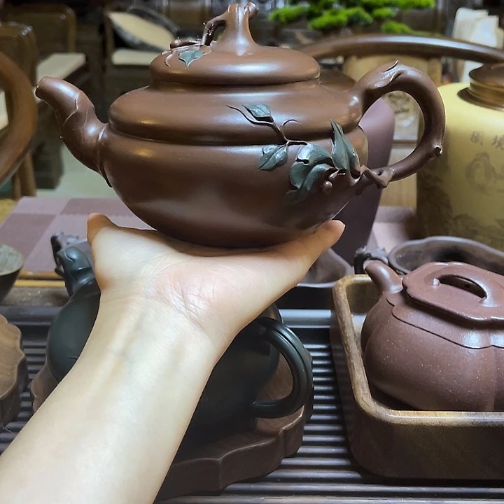 茶壶紫砂全手工打造