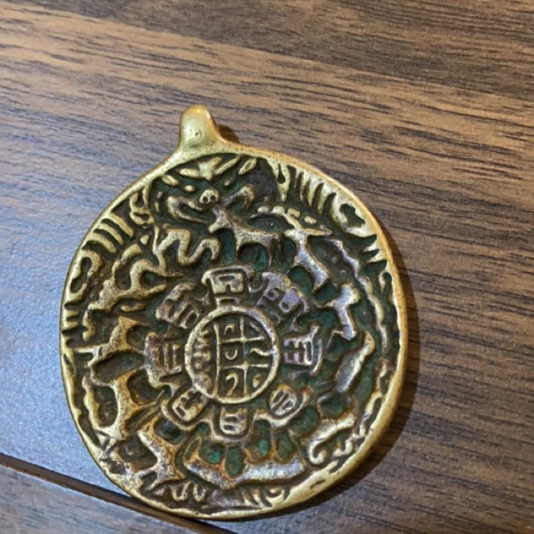 藏地密码，藏式铜杂件 d753