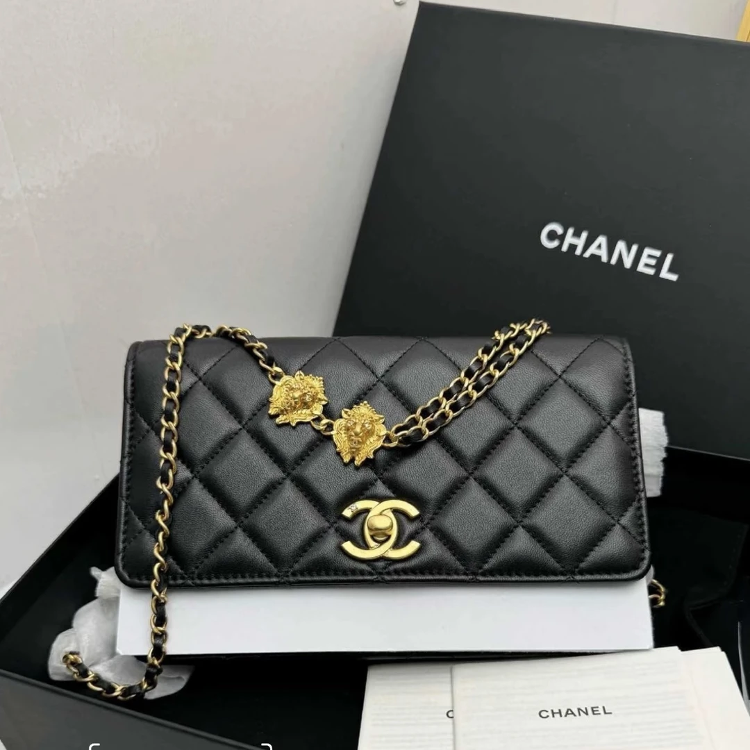95新 Chanel/香奈儿  青奢荟/23A狮子头woc斜挎包/85611