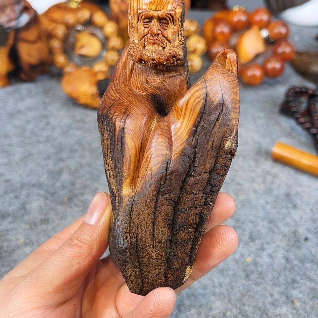 柏木（崖柏）五灵脂结油摆件把件