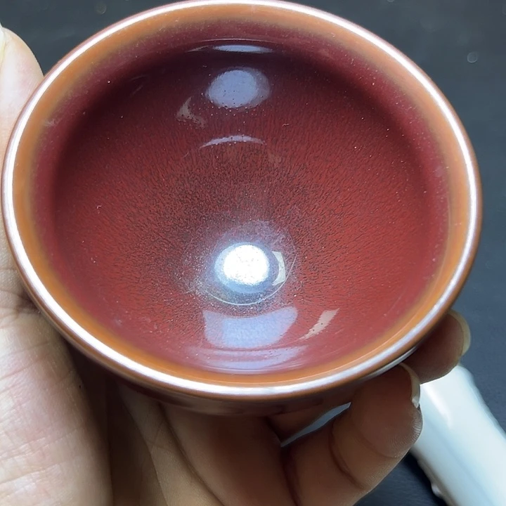 茶盏建盏饰红8.8口径
