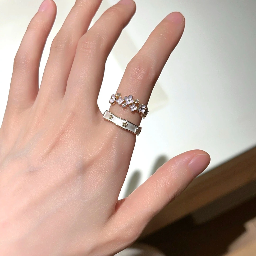 黄铜戒指 戒指2025新款蝴蝶花朵小众独特轻奢高级感【SugarBox】