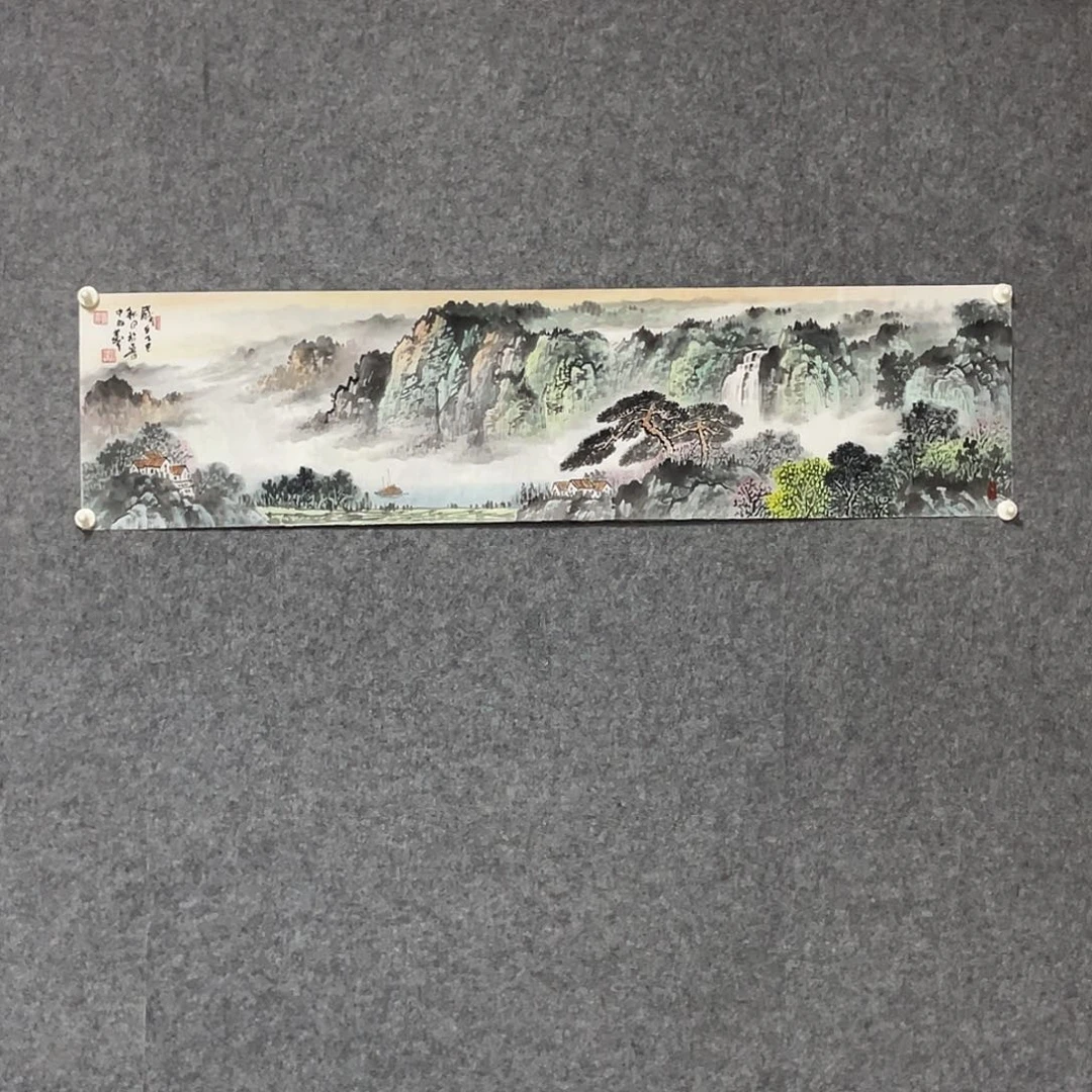 国画四尺对开画芯 捡漏