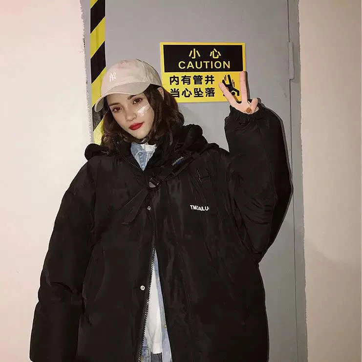 默认瑕疵no退no换冬季韩版宽松显瘦保暖棉服外套