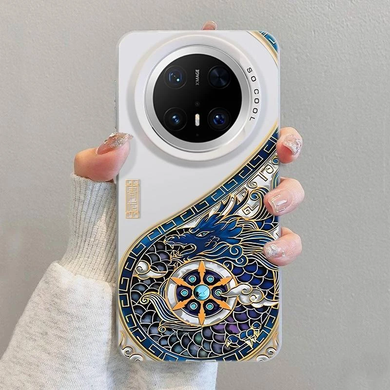 国风蓝龙适用华为mate70Pro手机壳新款mate60rs创意P70防摔保护套