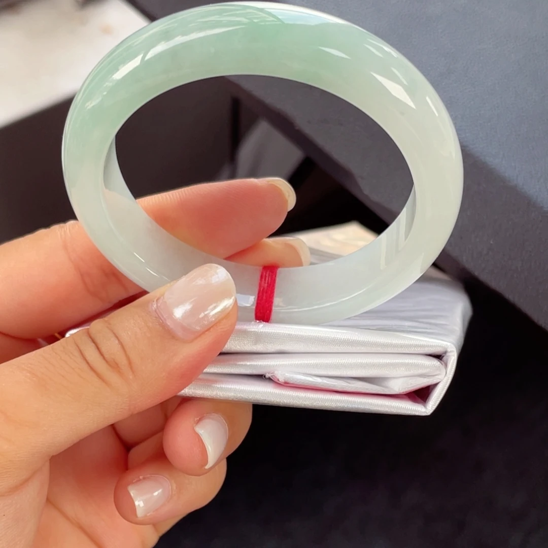 翡翠未镶嵌手镯H（上新）54.5圈翡翠a货手镯