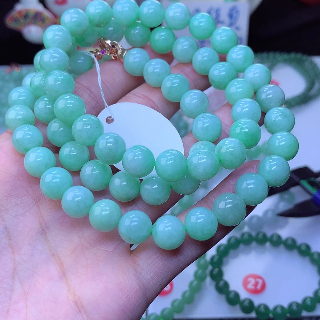 翡翠毛衣链未镶嵌