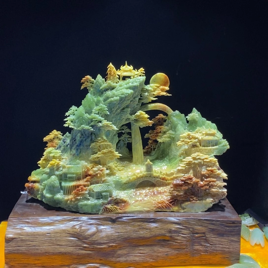 蛇纹石玉未镶嵌珠宝奇石