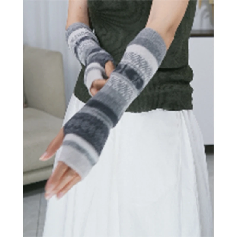 秋冬新品保暖抽条针织触碰保暖手套