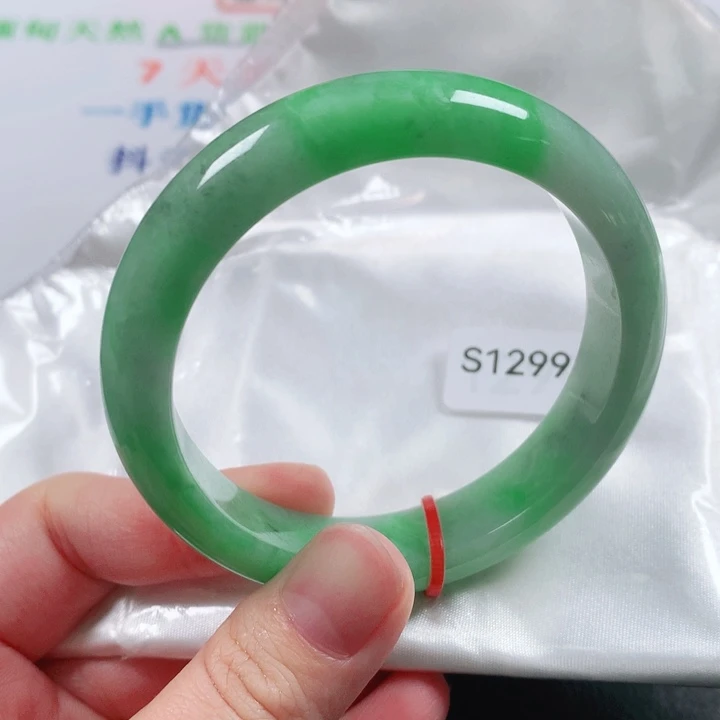 未镶嵌手镯翡翠缅甸天然A货翡翠手镯S1299圈口56