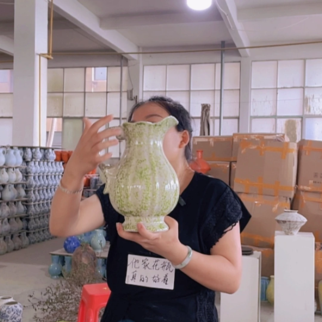 【闪购商品】景德镇陶瓷花瓶高27口10