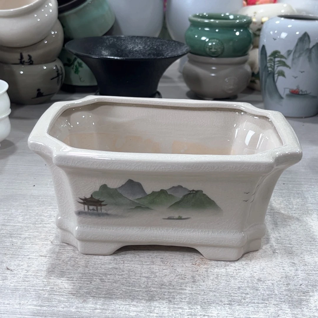 口径   20*15*9.5陶瓷绿植多肉微瑕花盆