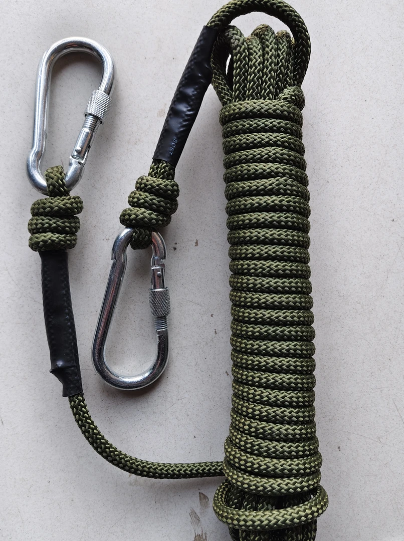 户外十米晾衣绳牵引绳内置钢丝两头自带活动卡扣带锁紧