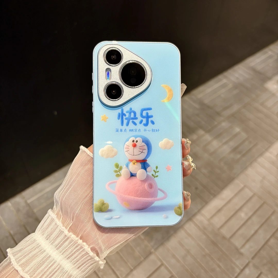 苹果/华为/oppo/vivo/小米 快乐小叮当适用pura70肤感玻璃手机壳