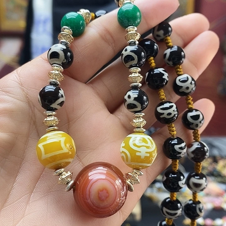 玛瑙/玉髓合金颈饰
