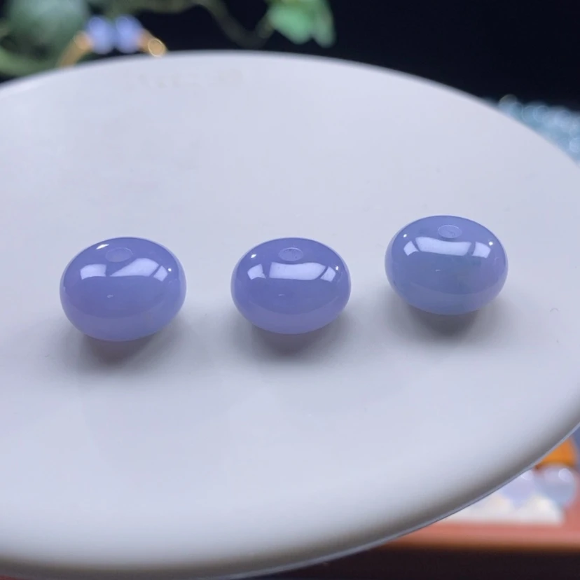 【闪购商品】翡翠颈饰未镶嵌翡翠冰紫飘绿扣子，随机发一个