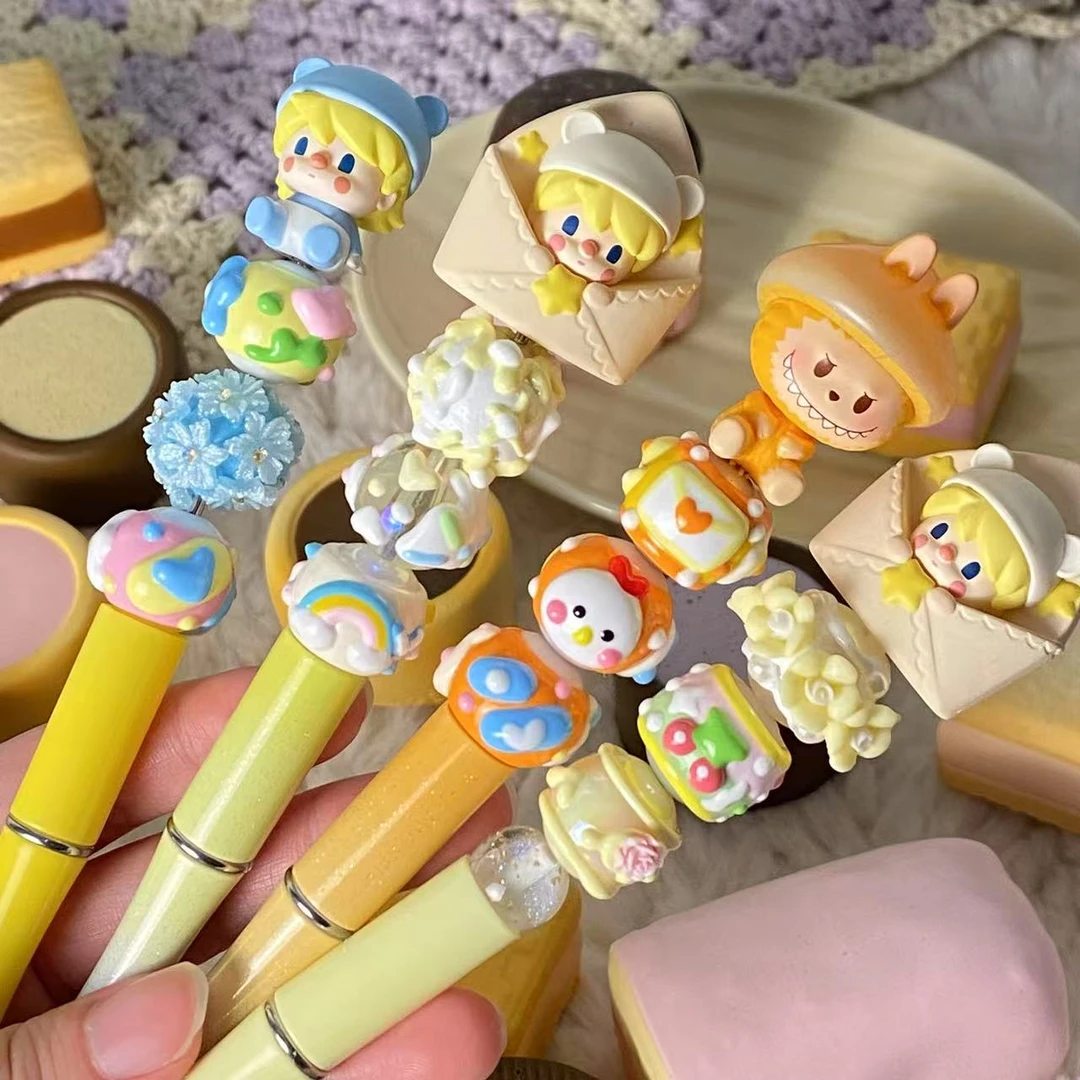 （过款专属）厚油重工DIY手作萌粒开学必备手绘串珠可爱创意萌粒笔