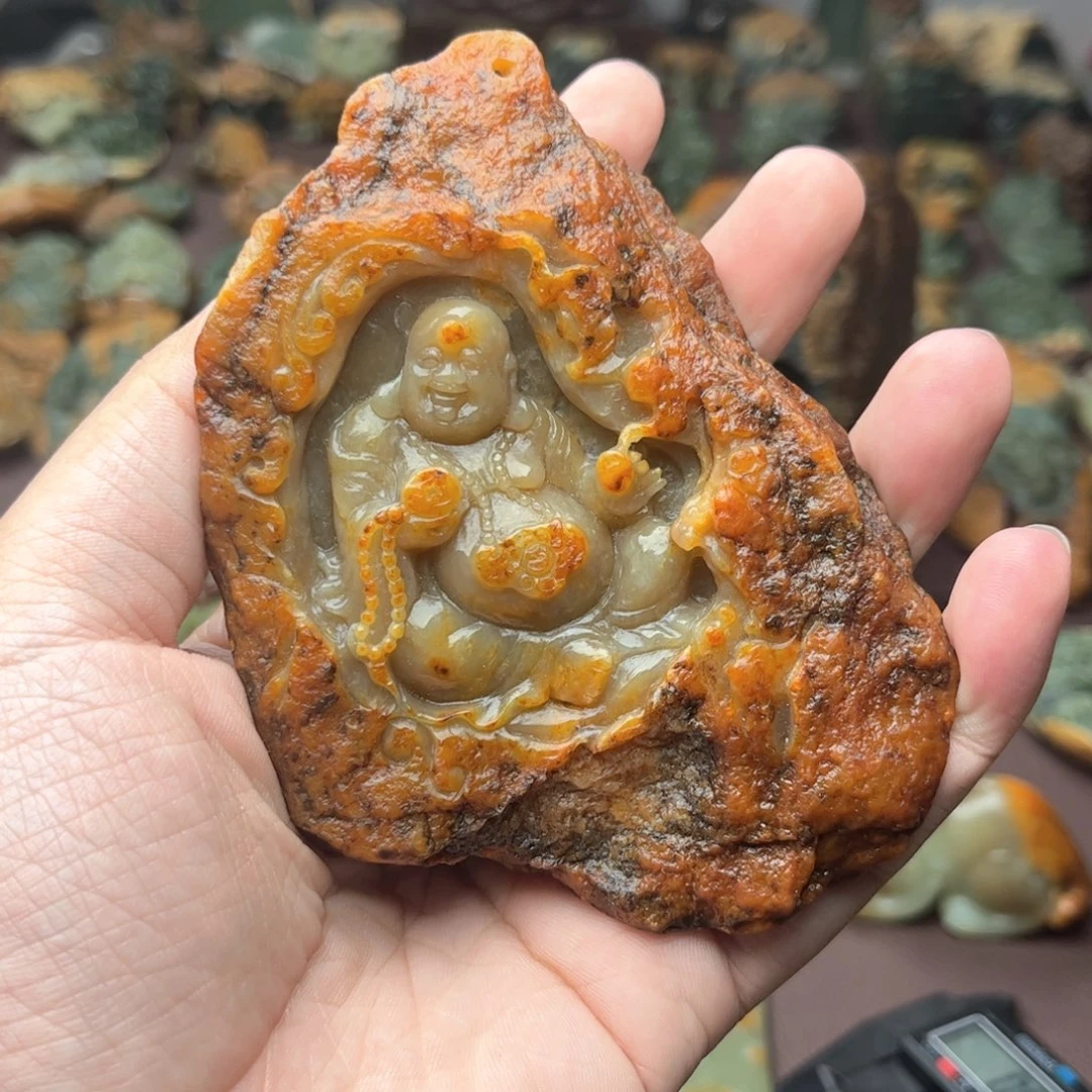 岫岩河磨玉（透闪石质玉）把件未镶嵌