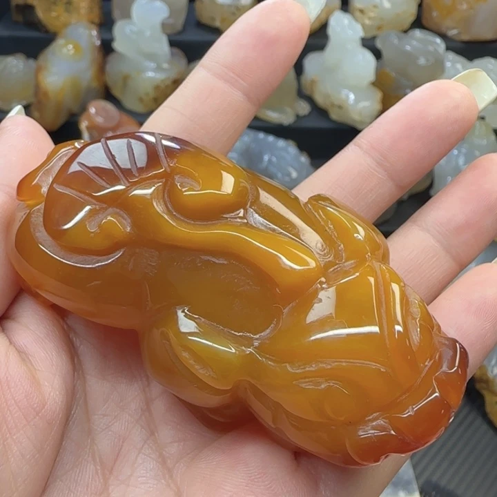 玛瑙/玉髓合金手把件