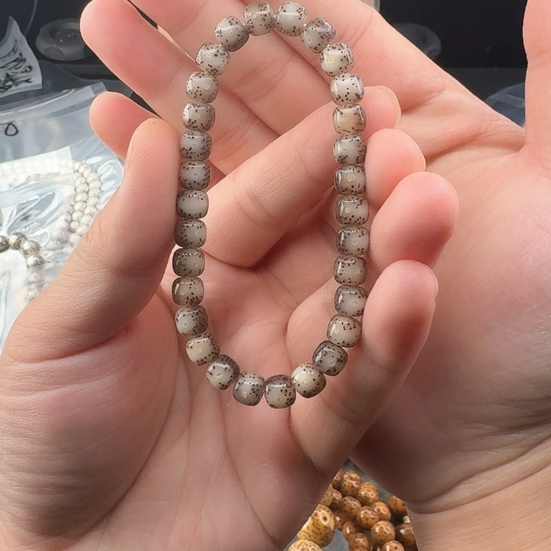 星月菩提手串粉冰单圈6*7