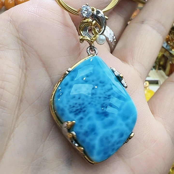 未镶嵌针钠钙石（海纹石）手链