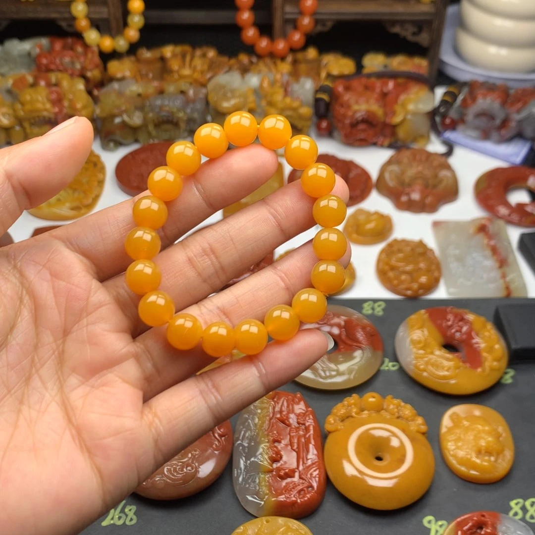 石英质玉（黄龙玉）挂件未镶嵌