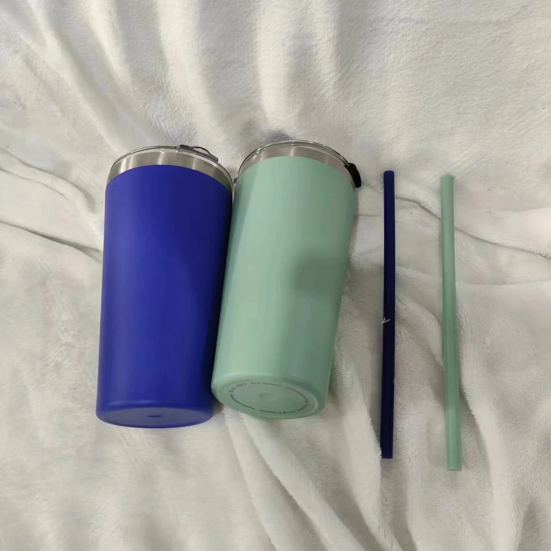 便携不锈钢吸管保温水杯  混色