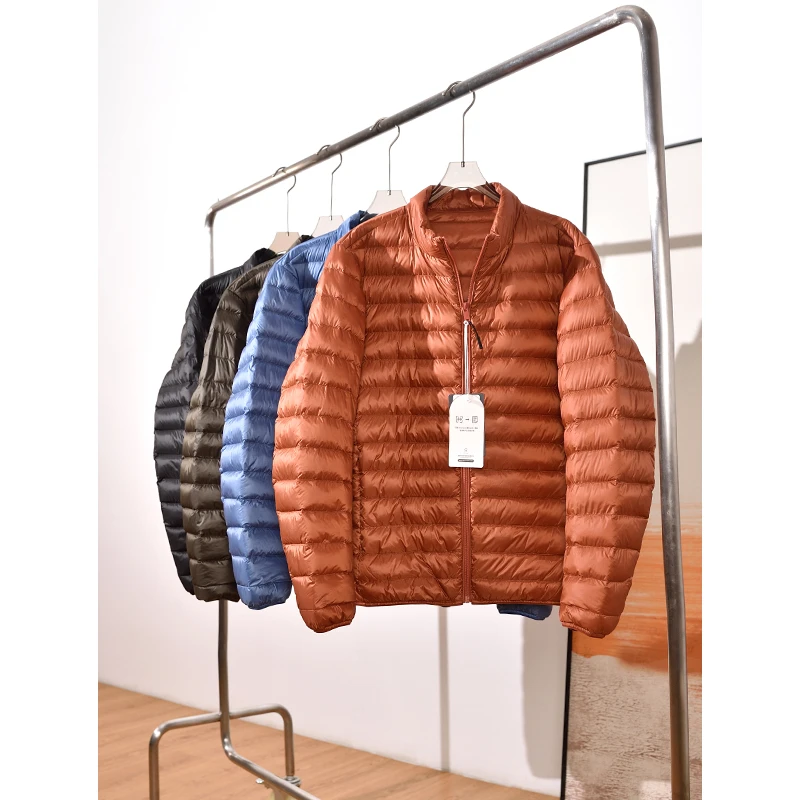秋季新品 男款可外穿可内搭横条保暖鹅绒羽绒服
