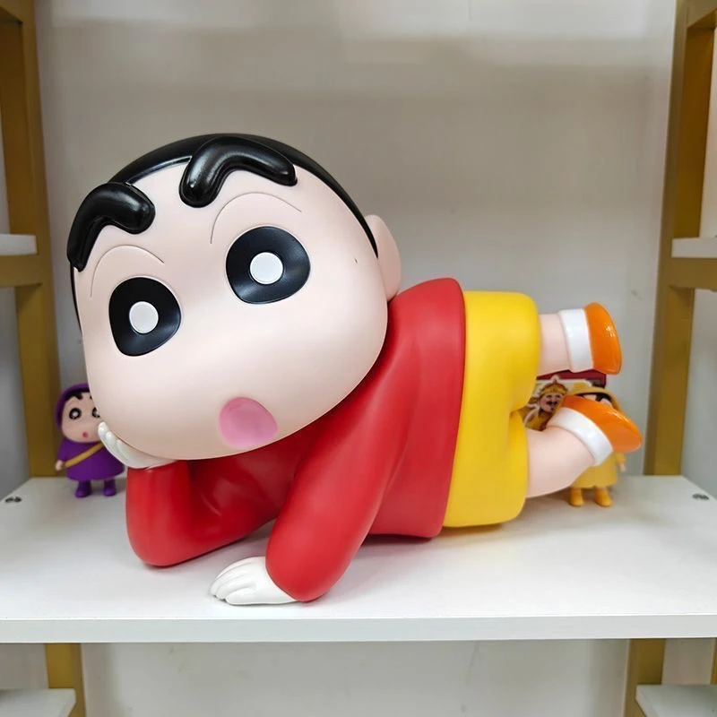 （送小白狗）搪胶材质大号侧躺小新电视柜玄关摆件送礼送礼物