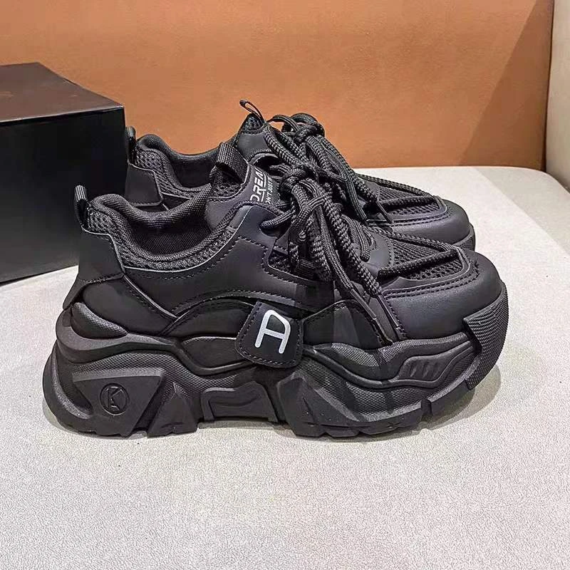 鞋子女鞋2025新款厚底老爹鞋女款春季网面炸街休闲运动鞋 XL872