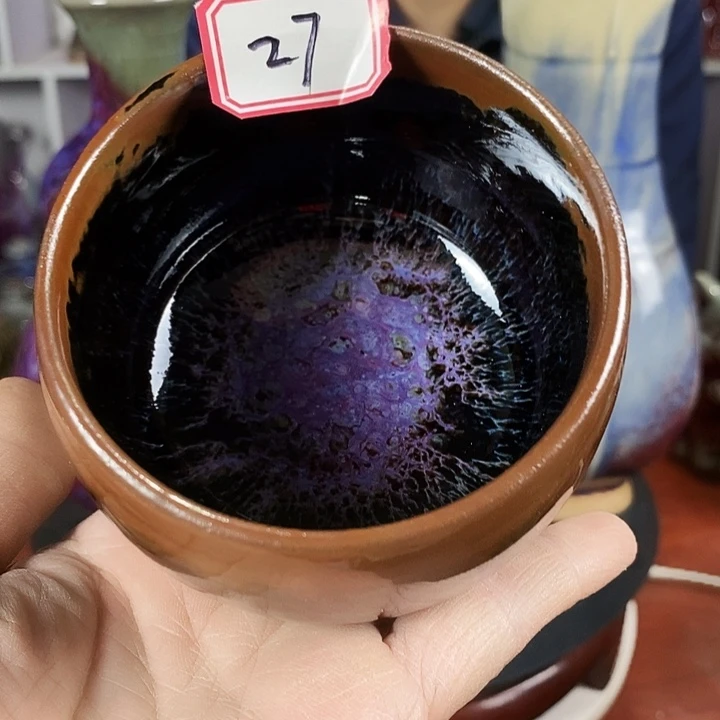 瓷片尚峰钧窑作品全手工艺杯